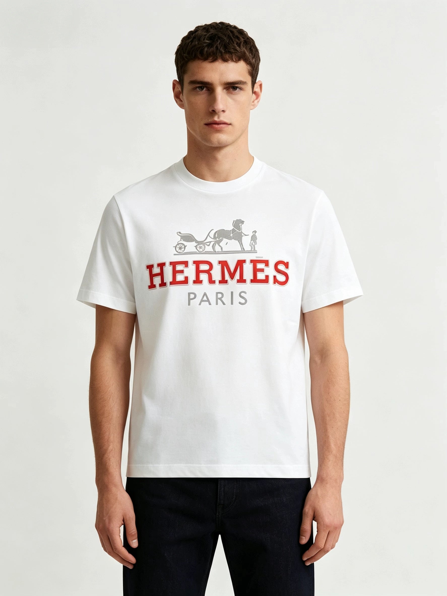 HERMES Kaos Logo Seri Huruf, Unisex '"COD '" HE - 19