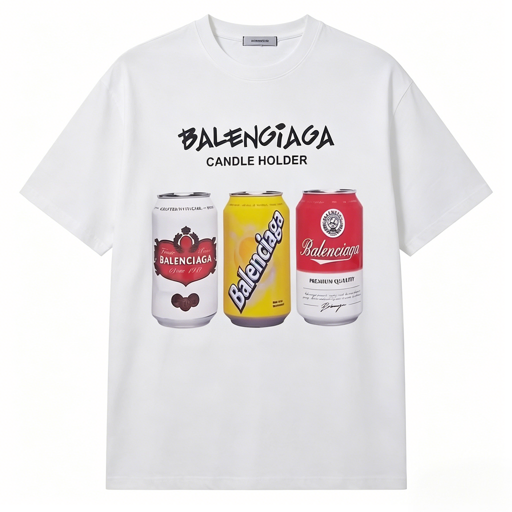 BALENCIAGA Kaos Logo Seri Huruf, Unisex, COD '"    '"  BA-16