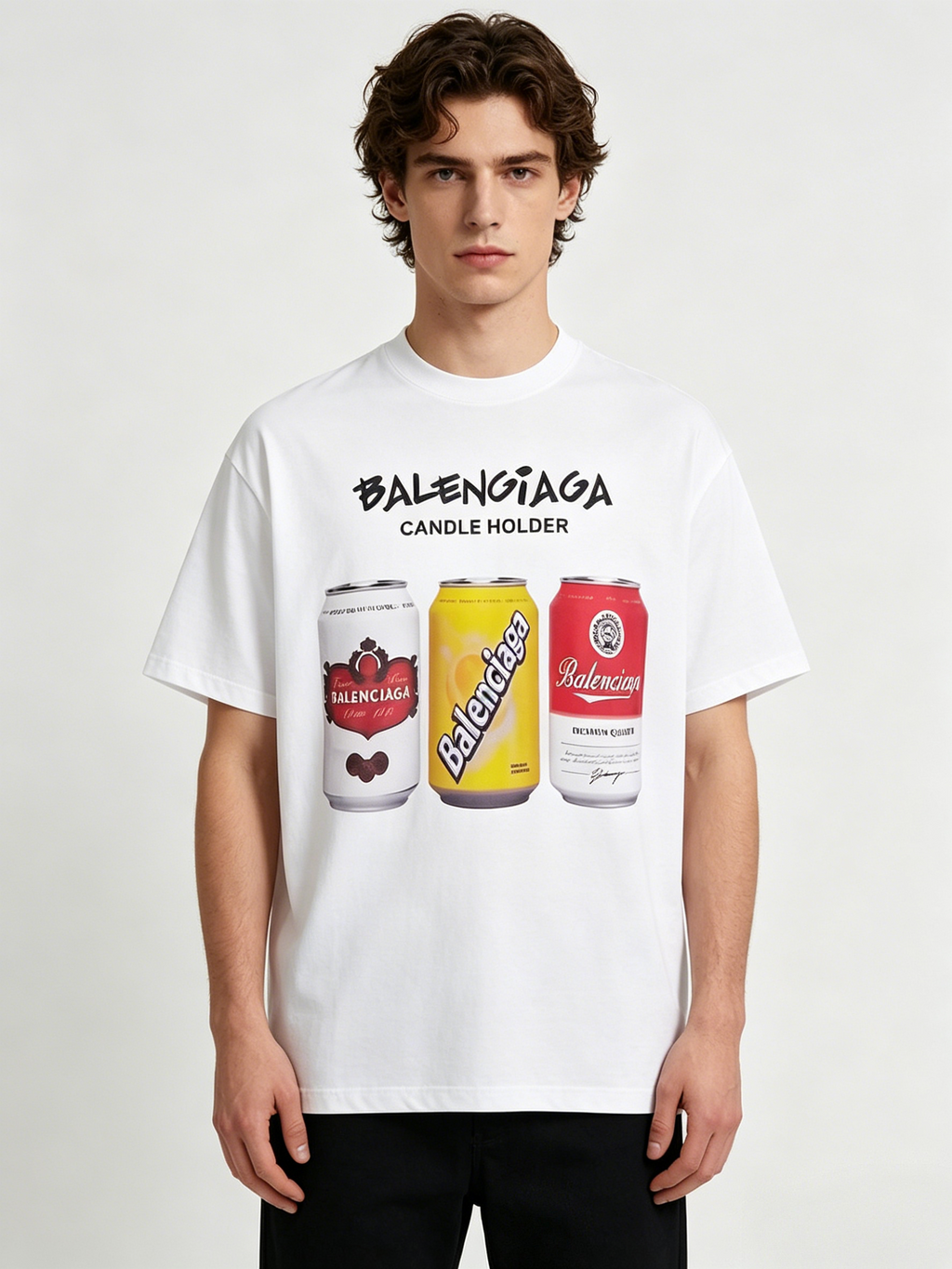 BALENCIAGA Kaos Logo Seri Huruf, Unisex, COD '"    '"  BA-16