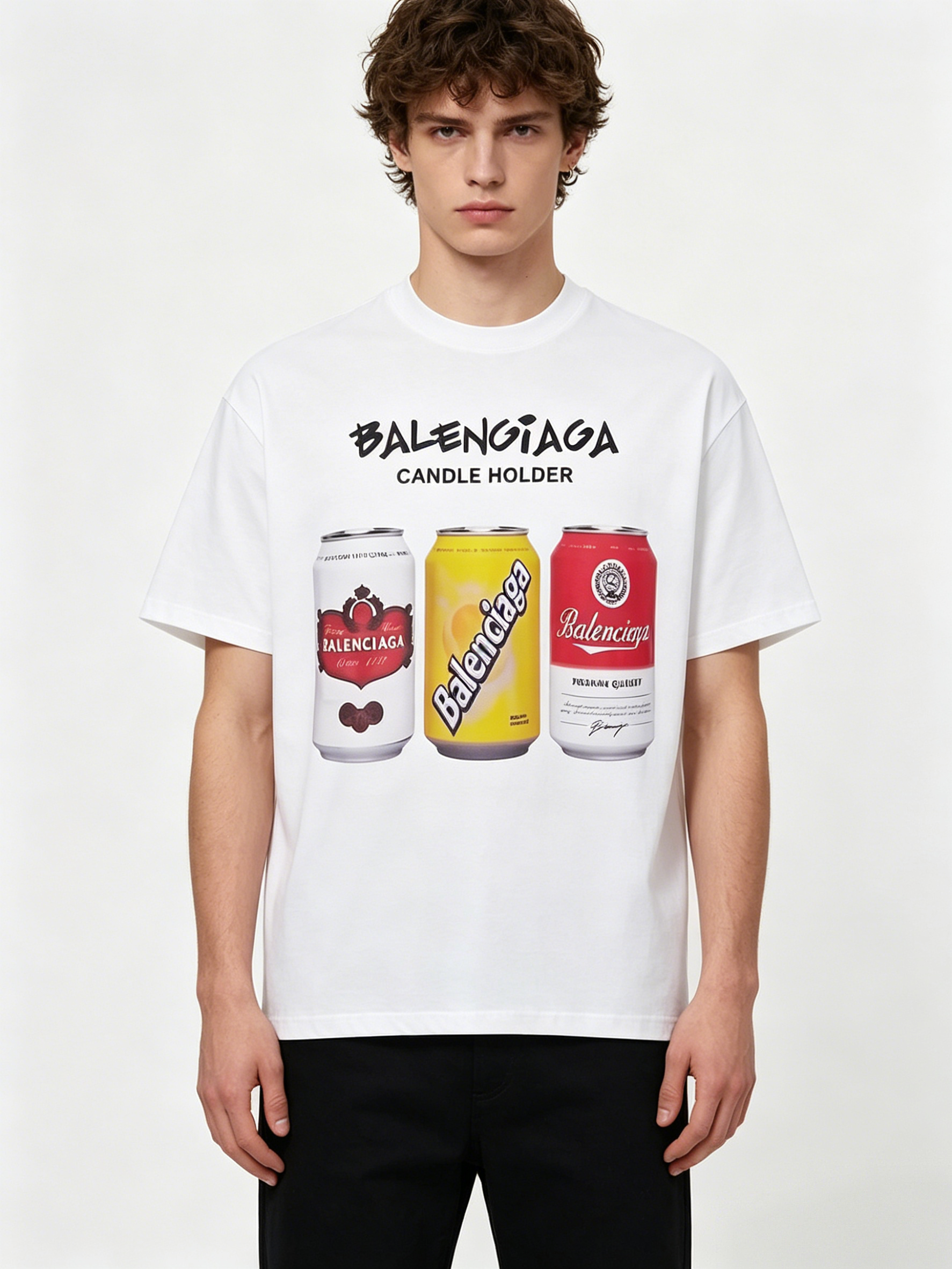 BALENCIAGA Kaos Logo Seri Huruf, Unisex, COD '"    '"  BA-16