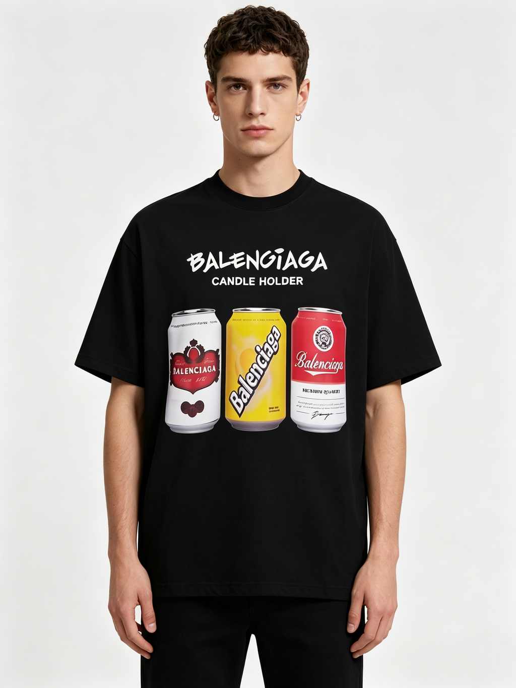 BALENCIAGA Kaos Logo Seri Huruf, Unisex, COD '"    '"  BA-16