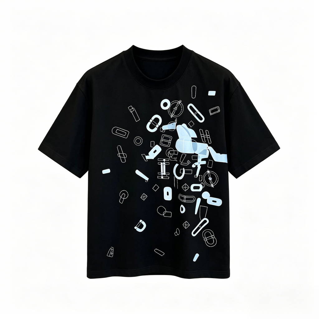HERMES Kaos Logo Seri Huruf, Unisex '"COD '"  HE - 20