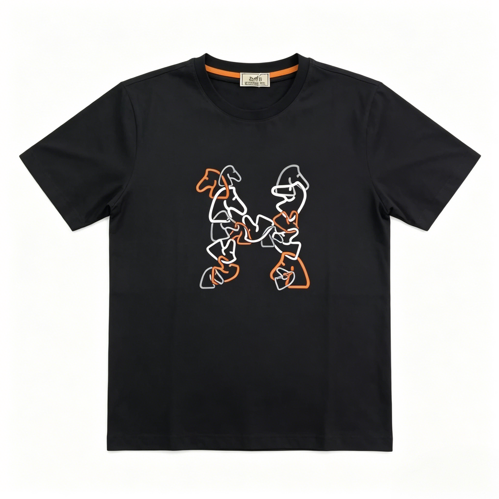HERMES Kaos Logo Seri Huruf, Unisex '"COD '"  HE - 21