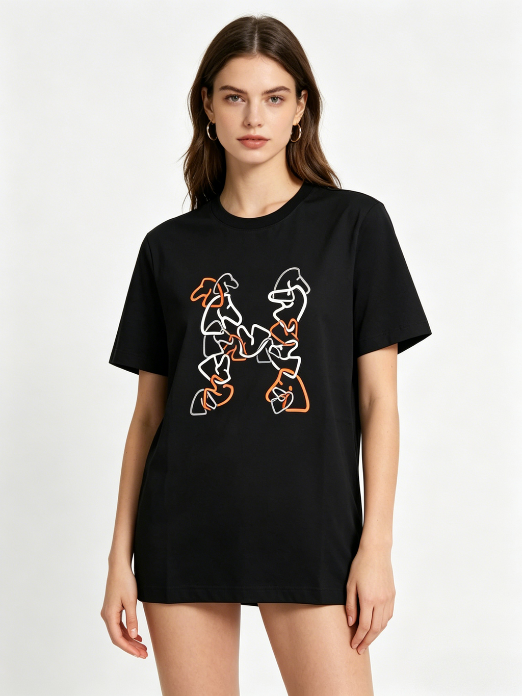 HERMES Kaos Logo Seri Huruf, Unisex '"COD '"  HE - 21