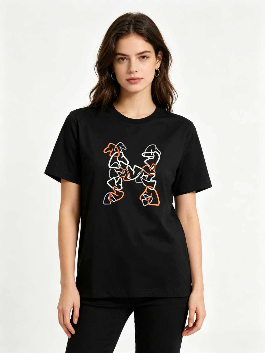 HERMES Kaos Logo Seri Huruf, Unisex '"COD '"  HE - 21