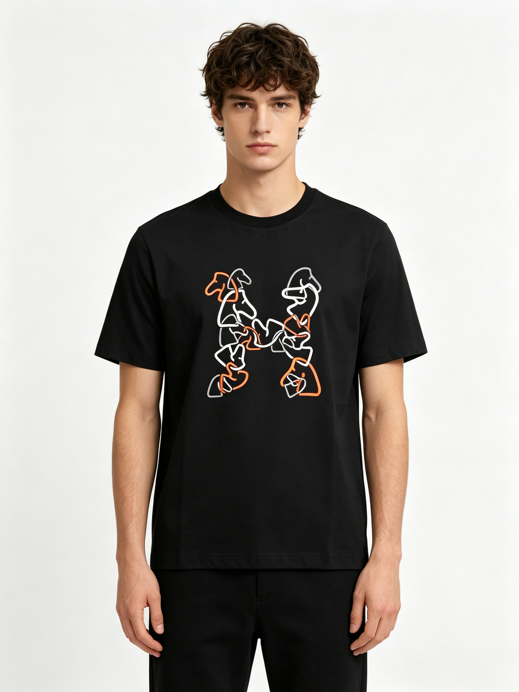 HERMES Kaos Logo Seri Huruf, Unisex '"COD '"  HE - 21