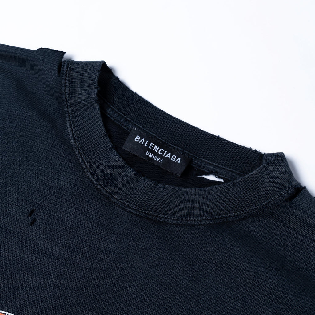 Kaos Pendek Balenciaga dengan Motif Gambar/Cetak, Cocok untuk Pria dan Wanita -BL-28
