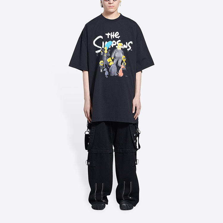 Kaos Pendek Balenciaga dengan Motif Gambar/Cetak, Cocok untuk Pria dan Wanita -BL-07
