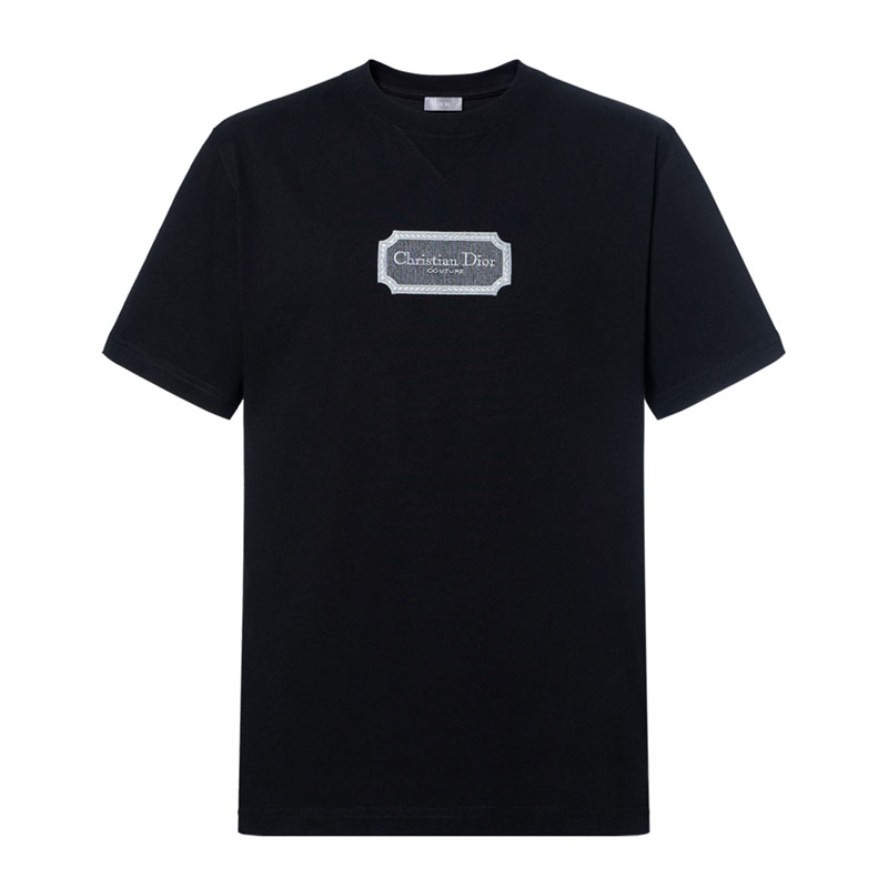 Kaos Pendek DIOR dengan Motif Gambar/Cetak, Cocok untuk Pria dan Wanita  -D-06