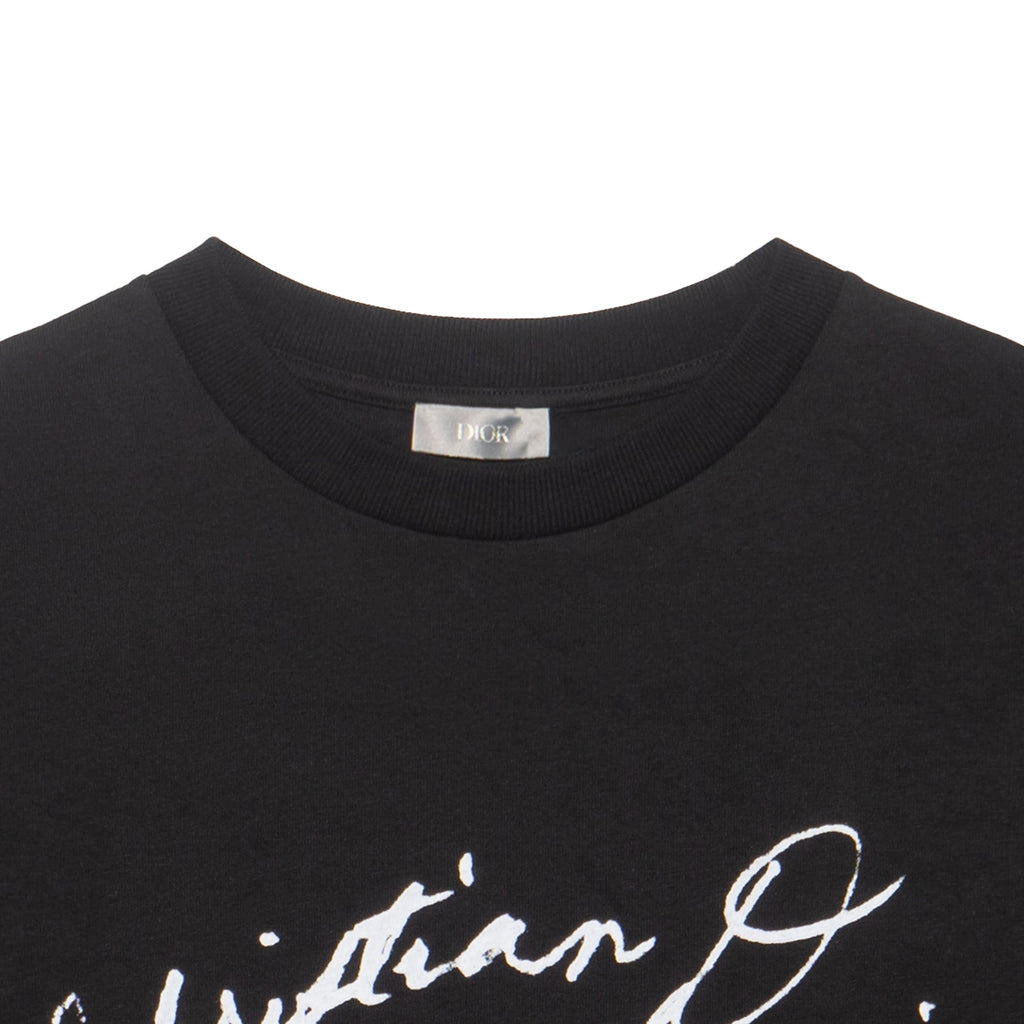Kaos Pendek DIOR dengan Motif Gambar/Cetak, Cocok untuk Pria dan Wanita  -D-04