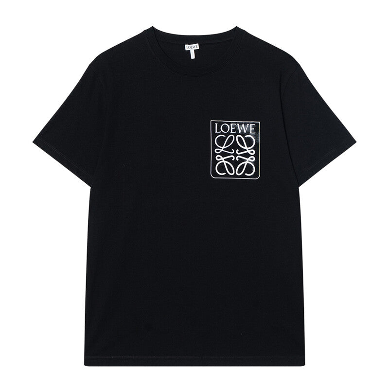 Kaos Pendek LOEWE dengan Motif Gambar/Cetak, Cocok untuk Pria dan Wanita -LE-04