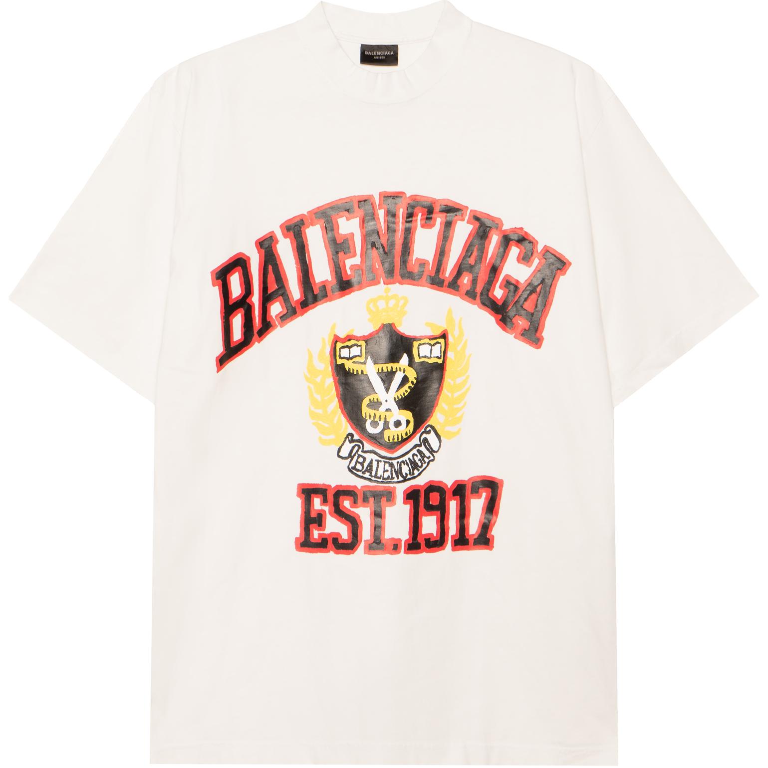 Kaos Pendek Balenciaga dengan Motif Gambar/Cetak, Cocok untuk Pria dan Wanita -BL-13
