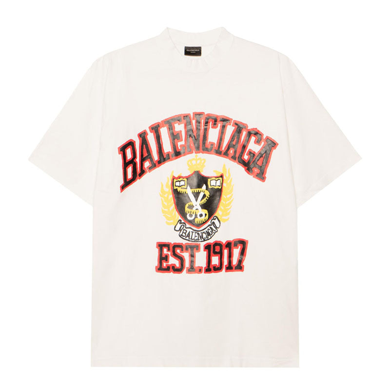 Kaos Pendek Balenciaga dengan Motif Gambar/Cetak, Cocok untuk Pria dan Wanita -BL-13