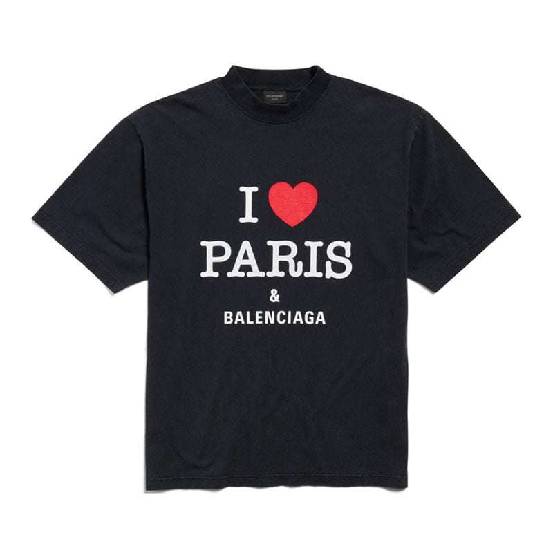 Kaos Pendek Balenciaga dengan Motif Gambar/Cetak, Cocok untuk Pria dan Wanita -BL-03