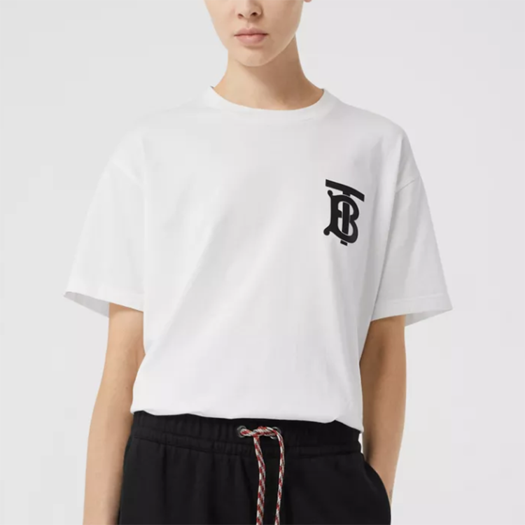 Burberry Kaos Logo Seri Huruf, Unisex, COD '"B-06