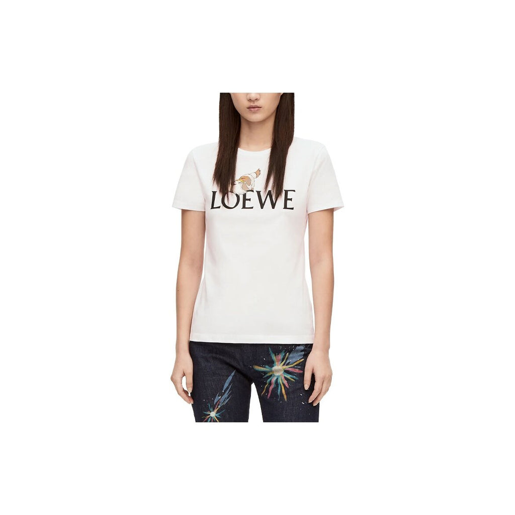 Kaos Pendek LOEWE dengan Motif Gambar/Cetak, Cocok untuk Pria dan Wanita -LE-01