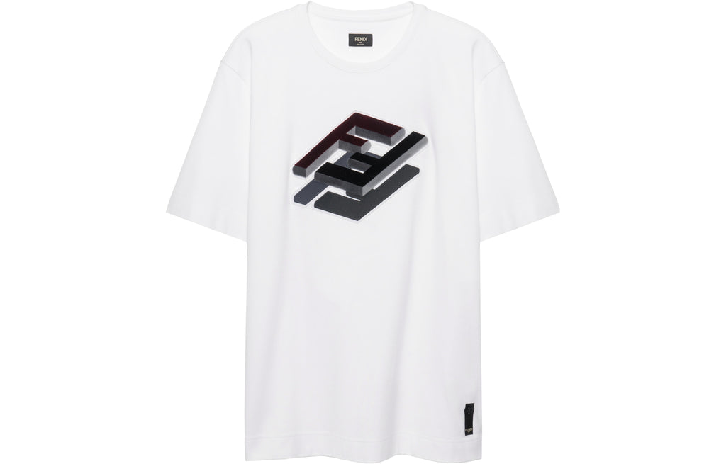 Kaos Pendek FENDI dengan Motif Gambar/Cetak, Cocok untuk Pria dan WanitaF-11